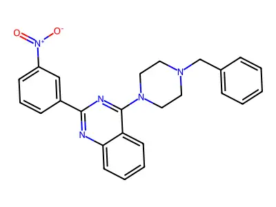 4-(4-Benzylpiperazin-1-yl)-2-(3-nitrophenyl)quinazoline structure