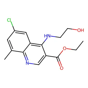 Ethyl 6-chloro-4-[(2-hydroxyethyl)amino]-8-methylquinoline-3-carboxylate structure