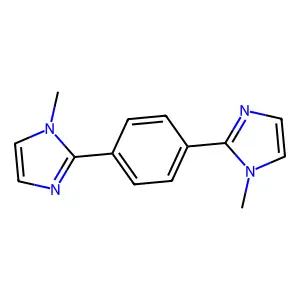 1-Methyl-2-[4-(1-methylimidazol-2-yl)phenyl]imidazole structure
