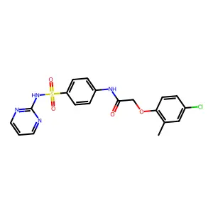 2-(4-Chloro-2-methyl-phenoxy)-N-[4-(pyrimidin-2-ylsulfamoyl)-phenyl]-acetamide structure