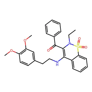 [4-[2-(3,4-dimethoxyphenyl)ethylamino]-2-ethyl-1,1-dioxo-1 structure