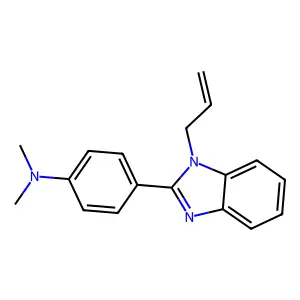 N,N-dimethyl-4-(1-prop-2-enylbenzimidazol-2-yl)aniline structure