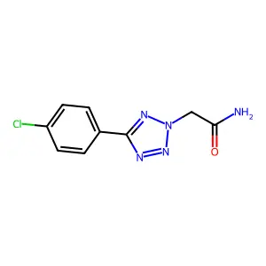 2-[5-(4-chlorophenyl)-2H-1,2,3,4-tetrazol-2-yl]acetamide structure