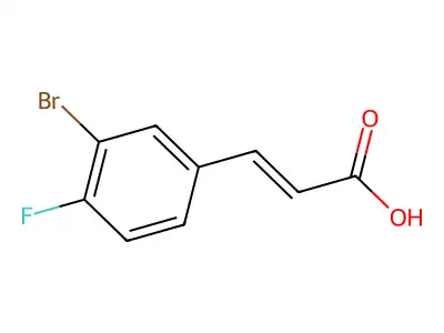 3-(3-Bromo-4-fluorophenyl)-2-propenoic acid structure