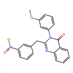 3-(3-Methoxyphenyl)-2-[(3-nitrophenyl)methyl]quinazolin-4-one structure