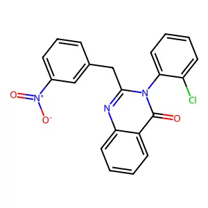3-(2-Chlorophenyl)-2-[(3-nitrophenyl)methyl]quinazolin-4-one structure