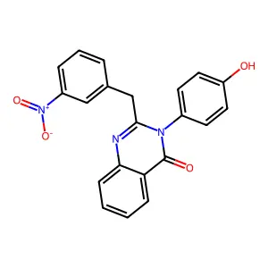 3-(4-Hydroxyphenyl)-2-[(3-nitrophenyl)methyl]quinazolin-4-one structure
