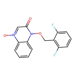 1-[(2,6-difluorobenzyl)oxy]-2(1H)-quinoxalinone 4-oxide structure