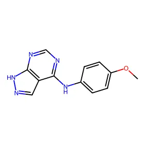 N-(4-methoxyphenyl)-1H-pyrazolo[3,4-d]pyrimidin-4-amine structure