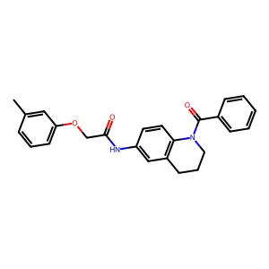 N-(1-benzoyl-1,2,3,4-tetrahydroquinolin-6-yl)-2-(3-methylphenoxy)acetamide structure