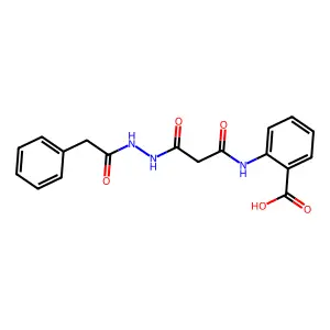 2-({3-Oxo-3-[2-(phenylacetyl)hydrazinyl]propanoyl}amino)benzoic acid structure