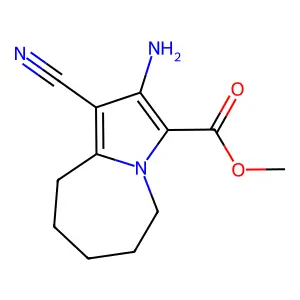 methyl 2-amino-1-cyano-6,7,8,9-tetrahydro-5H-pyrrolo[1,2-a]azepine-3-carboxylate structure