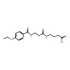 4-((3-((4-Ethoxybenzoyl)amino)-1-oxopropyl)amino)butanoic acid structure