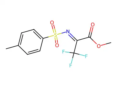 Methyl 3,3,3-trifluoro-2-(4-methylphenyl)sulfonyliminopropanoate structure