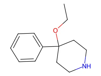 4-Ethoxy-4-phenylpiperidinium chloride structure