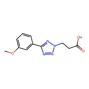 3-[5-(3-Methoxy-phenyl)-tetrazol-2-yl]-propionic acid structure
