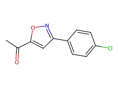 1-[3-(4-Chlorophenyl)-5-isoxazolyl]-1-ethanone structure