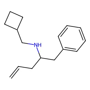 N-(Cyclobutylmethyl)-1-phenylpent-4-en-2-amine structure