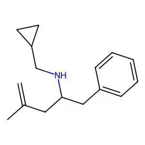 N-(Cyclopropylmethyl)-4-methyl-1-phenylpent-4-en-2-amine structure