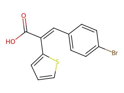 3-(4-Bromophenyl)-2-thiophen-2-ylprop-2-enoic acid structure