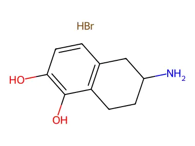 2-氨基-5,6-二羟基-1,2,3,4-四氢萘氢溴酸盐 structure