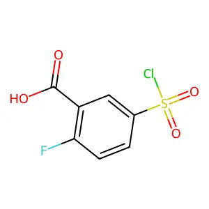 2-Fluoro-5-chlorosulfonylbenzoic acid structure