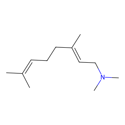 N,N,3,7-tetramethylocta-2,6-dien-1-amine structure