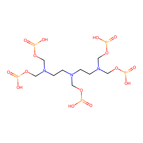 Diethylenetriaminopentamethylphosphonic acid structure