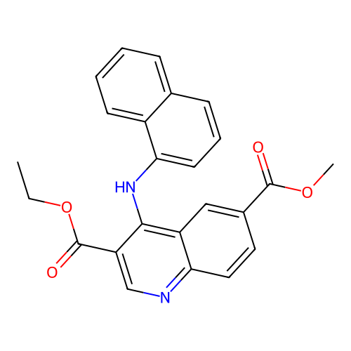 3-Ethyl 6-methyl 4-(naphthalen-1-ylamino)quinoline-3,6-dicarboxylate structure