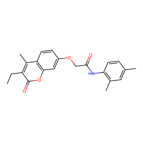 N-(2,4-dimethylphenyl)-2-((3-ethyl-4-methyl-2-oxo-2H-chromen-7-yl)oxy)acetamide structure