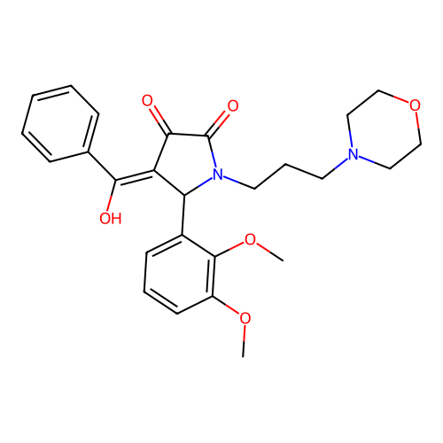 4-benzoyl-5-(2,3-dimethoxyphenyl)-3-hydroxy-1-(3-morpholinopropyl)-1H-pyrrol-2(5H)-one structure