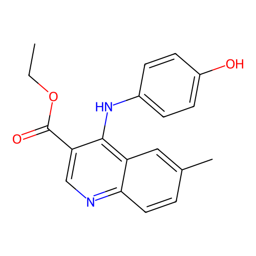 Ethyl 4-[(4-hydroxyphenyl)amino]-6-methylquinoline-3-carboxylate structure