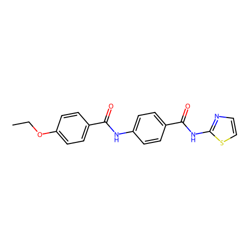 4-ethoxy-N-[4-(1,3-thiazol-2-ylcarbamoyl)phenyl]benzamide structure