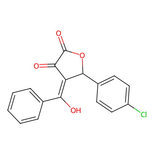 4-benzoyl-5-(4-chlorophenyl)-3-hydroxyfuran-2(5H)-one structure