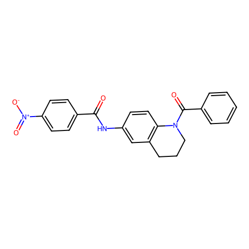 N-(1-benzoyl-1,2,3,4-tetrahydroquinolin-6-yl)-4-nitrobenzamide structure