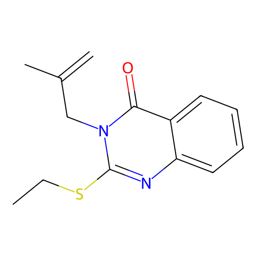 2-Ethylsulfanyl-3-(2-methyl-allyl)-3H-quinazolin-4-one structure