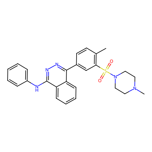 4-{4-methyl-3-[(4-methylpiperazin-1-yl)sulfonyl]phenyl}-N-phenylphthalazin-1-amine structure