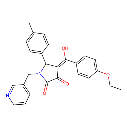 4-(4-ethoxybenzoyl)-3-hydroxy-1-(pyridin-3-ylmethyl)-5-(p-tolyl)-1H-pyrrol-2(5H)-one structure