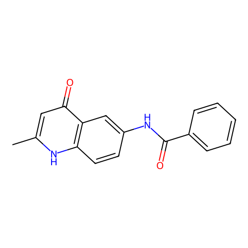 N-(4-hydroxy-2-methylquinolin-6-yl)benzamide structure