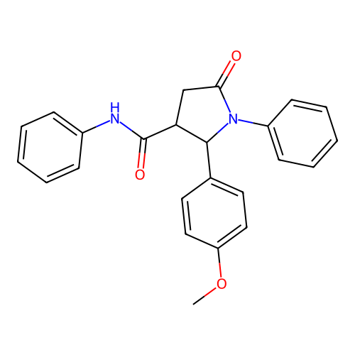 2-(4-methoxyphenyl)-5-oxo-N,1-diphenylpyrrolidine-3-carboxamide structure