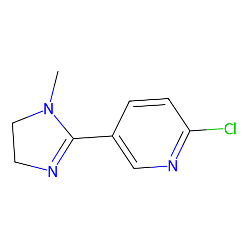 2-Chloro-5-(1-methyl-4,5-dihydroimidazol-2-yl)pyridine structure