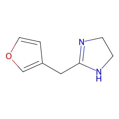 2-(furan-3-ylmethyl)-4,5-dihydro-1H-imidazole structure