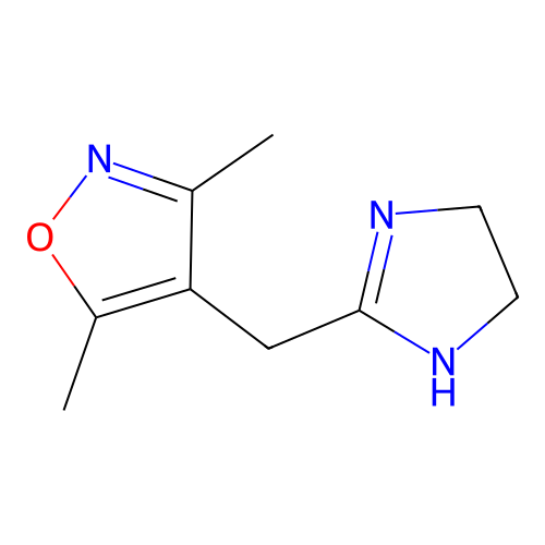 4-((4,5-Dihydro-1H-imidazol-2-yl)methyl)-3,5-dimethylisoxazole structure
