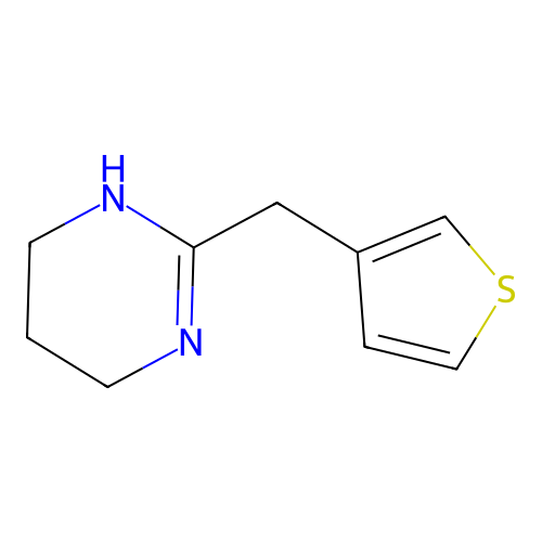 2-(Thiophen-3-ylmethyl)-1,4,5,6-tetrahydropyrimidine structure