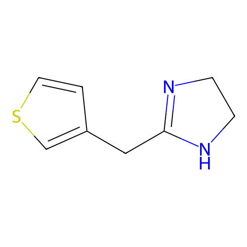 2-(thiophen-3-ylmethyl)-4,5-dihydro-1H-imidazole structure
