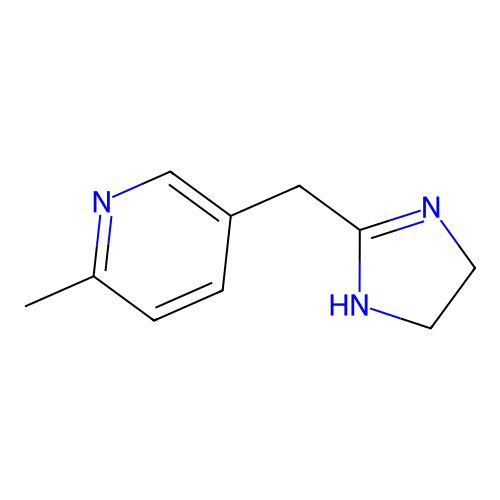 5-((4,5-Dihydro-1H-imidazol-2-yl)methyl)-2-methylpyridine structure