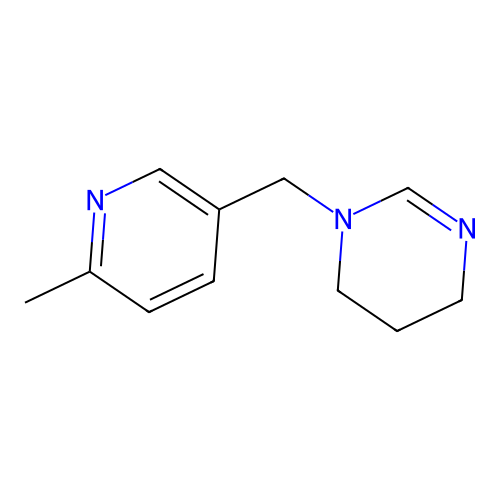 1-[(6-methyl-3-pyridinyl)methyl]-5,6-dihydro-4H-pyrimidine structure