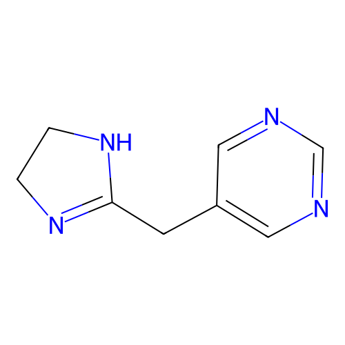 5-((4,5-dihydro-1H-imidazol-2-yl)methyl)pyrimidine structure