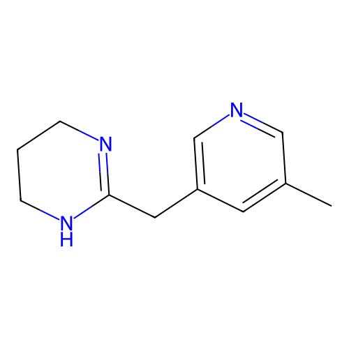 2-[(5-Methyl-3-pyridinyl)methyl]-1,4,5,6-tetrahydropyrimidine structure