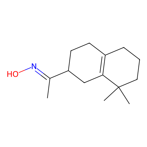 (E)-1-(8,8-dimethyl-1,2,3,4,5,6,7,8-octahydronaphthalen-2-yl)ethanone oxime structure
